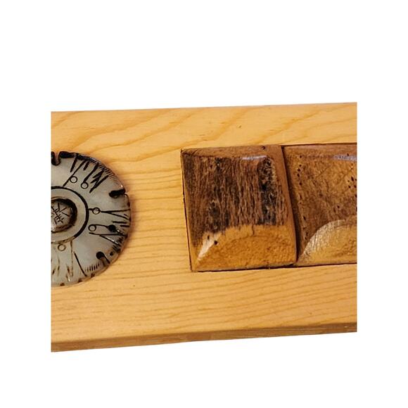 Native American Southwest Style Yei Wool Rug Handwoven Wall Hang Textile 31x15 - Picture 10 of 16